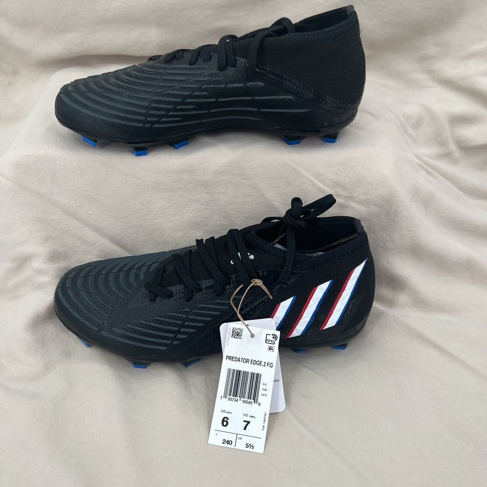 adidas Black and Blue Predator Edge.2 FG Sneakers